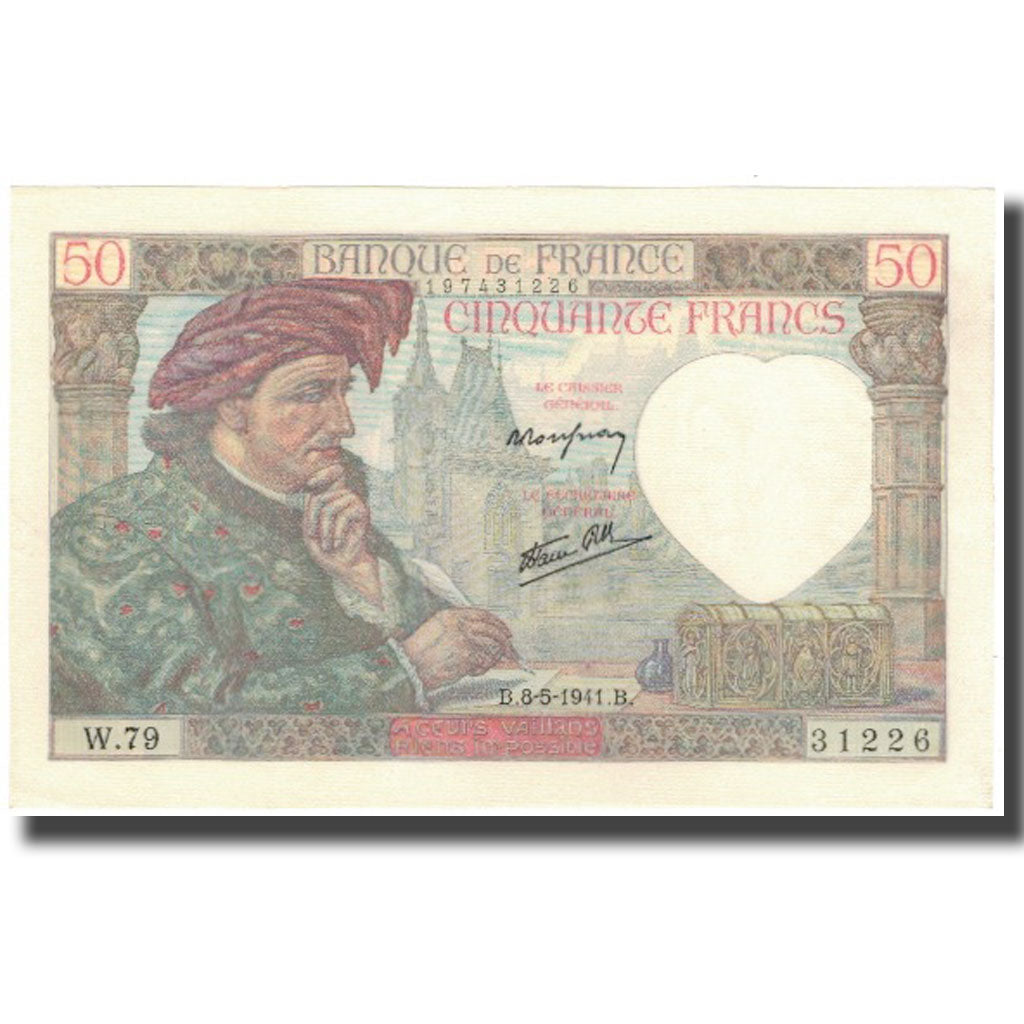 France, 50 Francs, 50 F 1940-1942 ''Jacques Coeur'', 1941-05-08, SPL