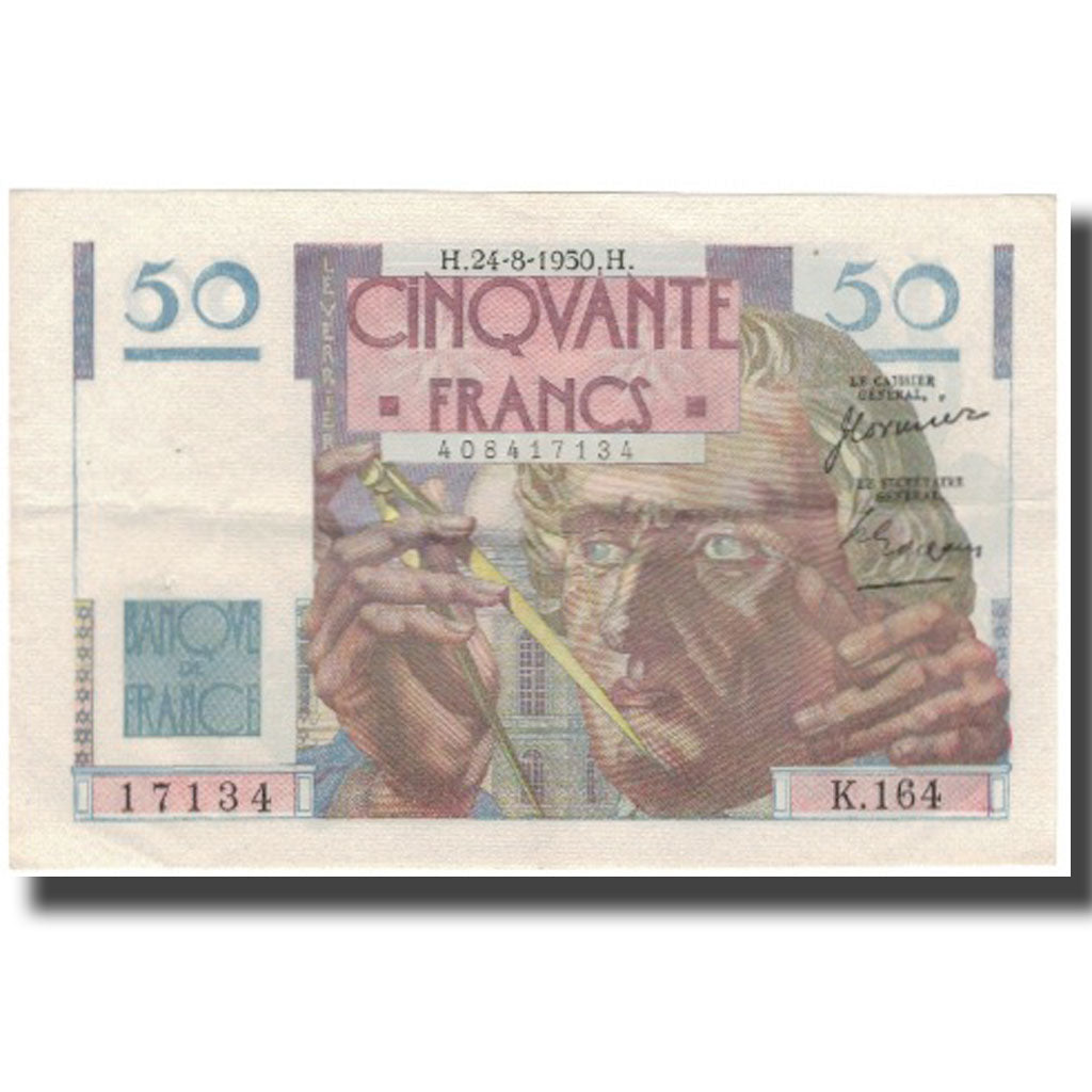 Francia, 50 Francs, 50 F 1946-1951 ''Le Verrier'', 1950-08-24, SPL-