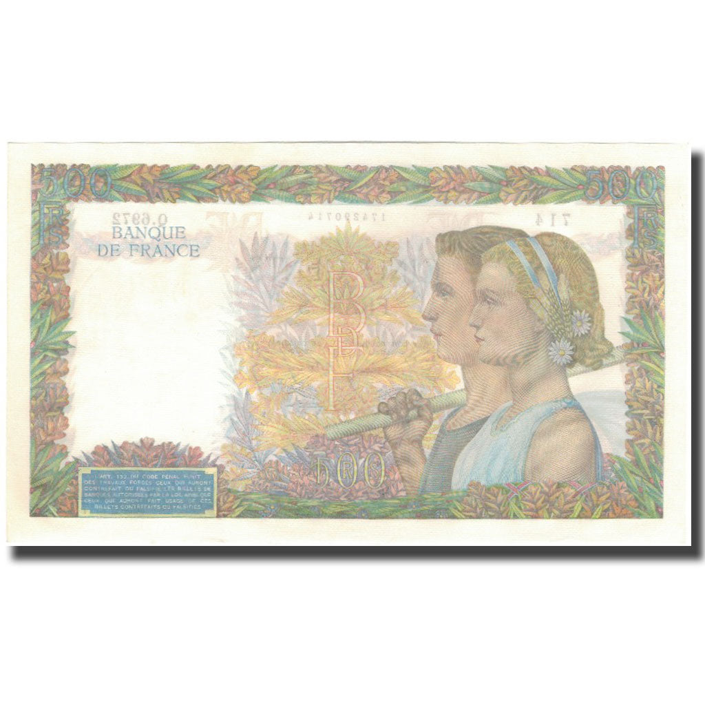 Francja, 500 Francs, La Paix, 1942-10-01, UNC(65-70), Fayette:32.41, KM:95b