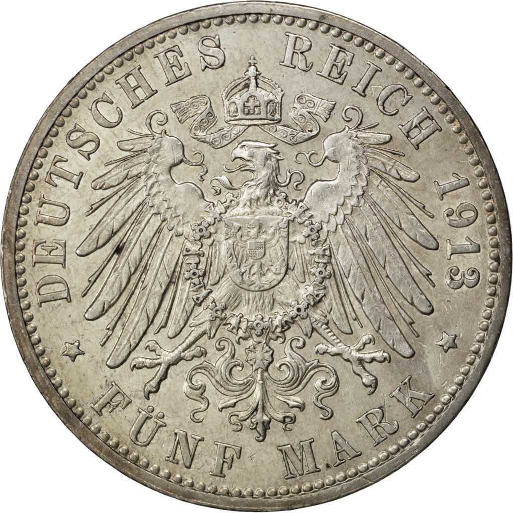 Allemagne, Ville Libre d' Hambourg, 5 Mark 1913