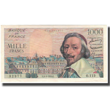 France, 1000 Francs, 1 000 F 1953-1957 ''Richelieu'', 1955-03-03, SUP