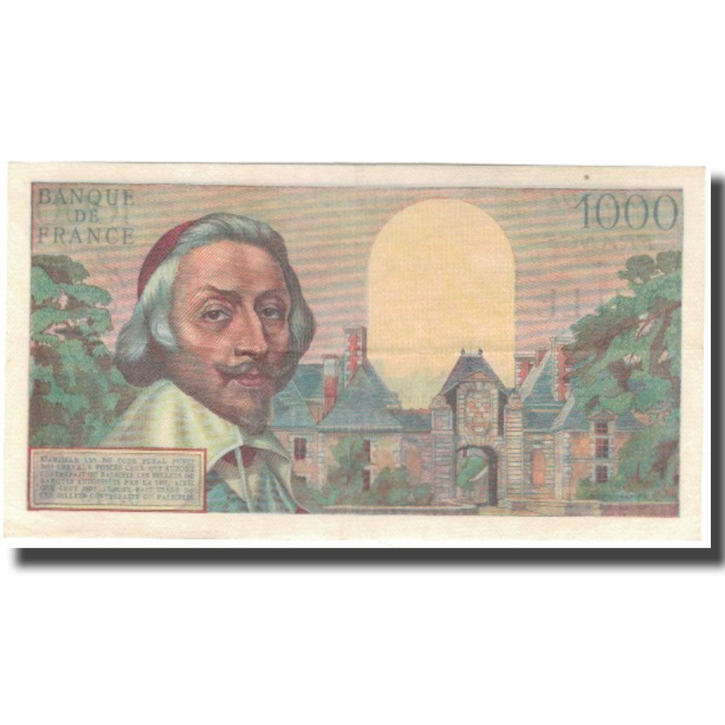 France, 1000 Francs, 1 000 F 1953-1957 ''Richelieu'', 1955-03-03, SUP