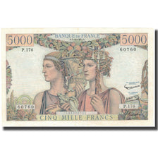 France, 5000 Francs, 5 000 F 1949-1957 ''Terre et Mer'', 1957-10-03, UNC(63)