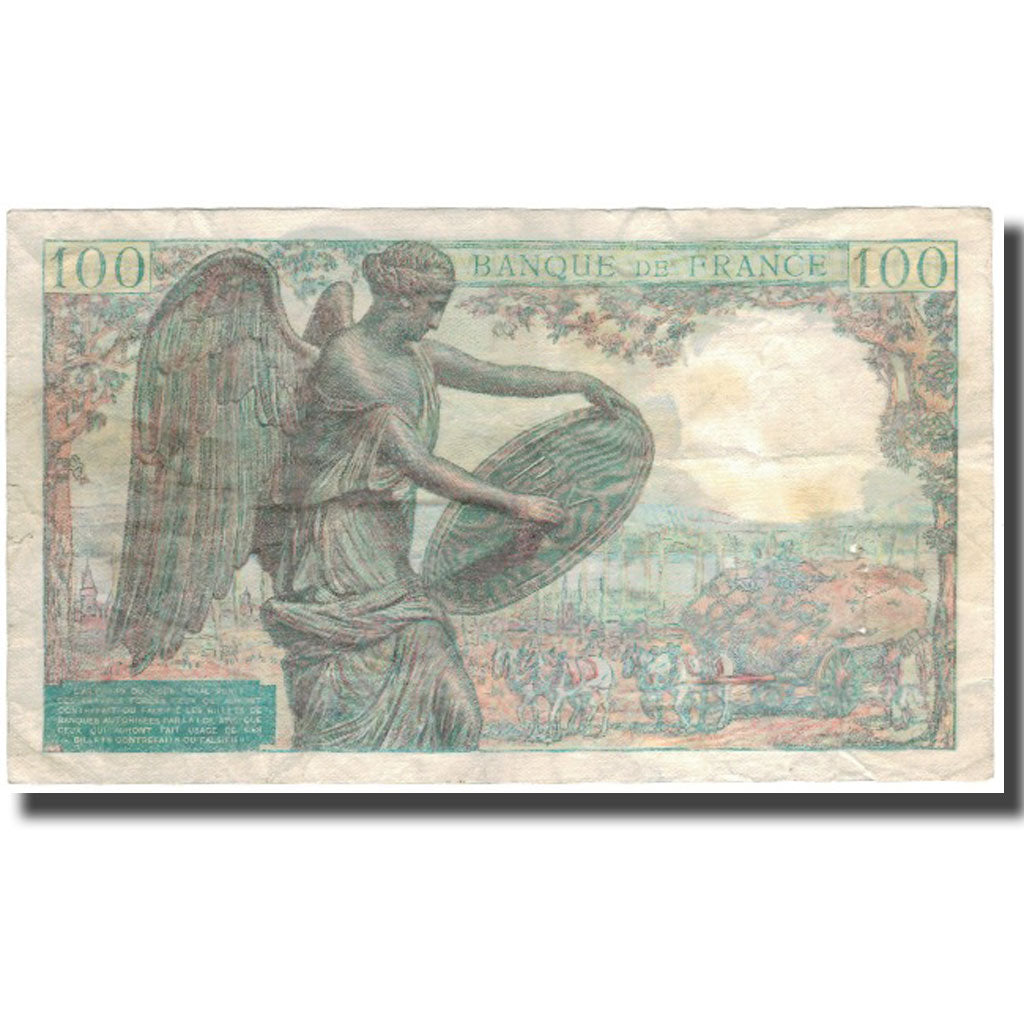 France, 100 Francs, 100 F 1942-1944 ''Descartes'', 1942-05-15, VF(20-25)