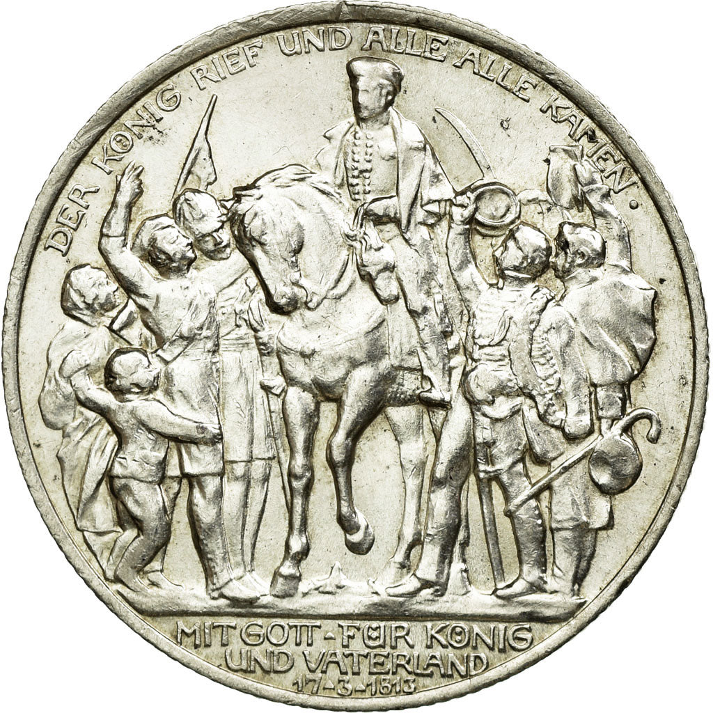 Coin, German States, PRUSSIA, Wilhelm II, 2 Mark, 1913, Berlin, MS(60-62)