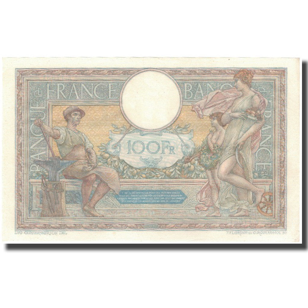 Francja, 100 Francs, Luc Olivier Merson, 1927-04-13, AU(55-58), Fayette:24.6