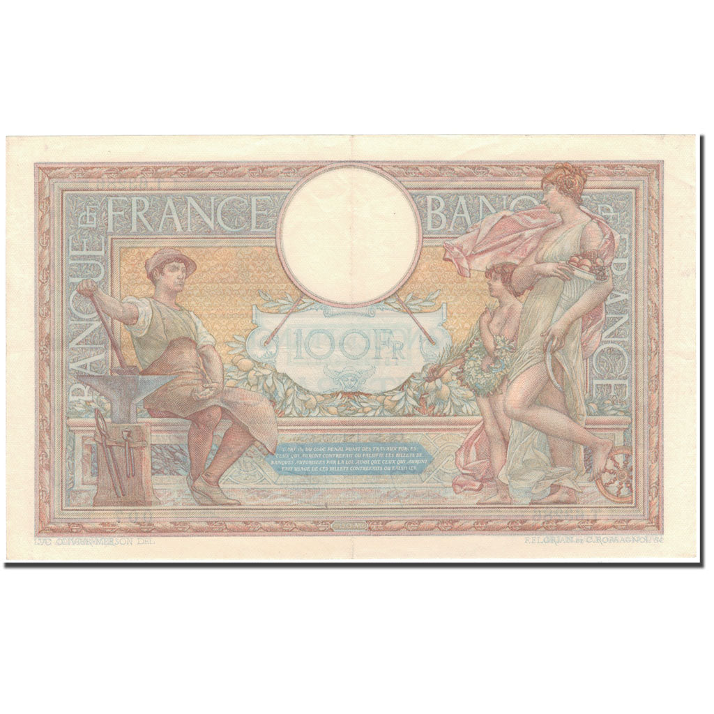 France, 100 Francs, 100 F 1908-1939 ''Luc Olivier Merson'', 1939-01-26, UNC(63)