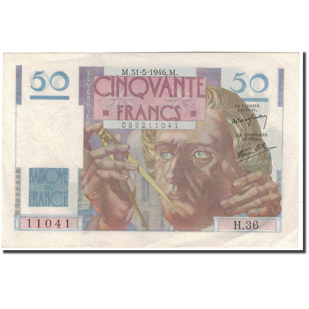 France, 50 Francs, 50 F 1946-1951 ''Le Verrier'', 1946-05-31, UNC(63)