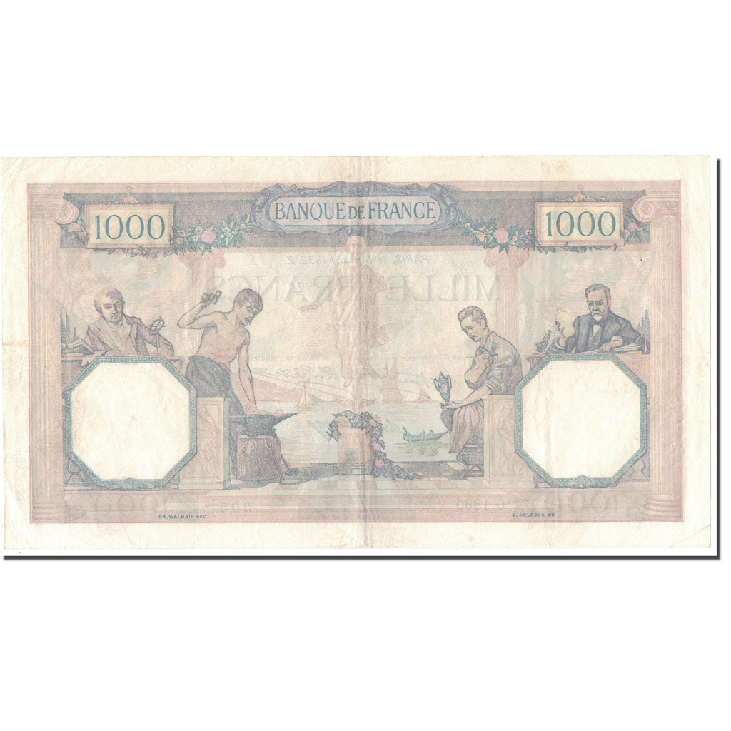 France, 1000 Francs, 1 000 F 1927-1940 ''Cérès et Mercure'', 1932-04-14, SUP