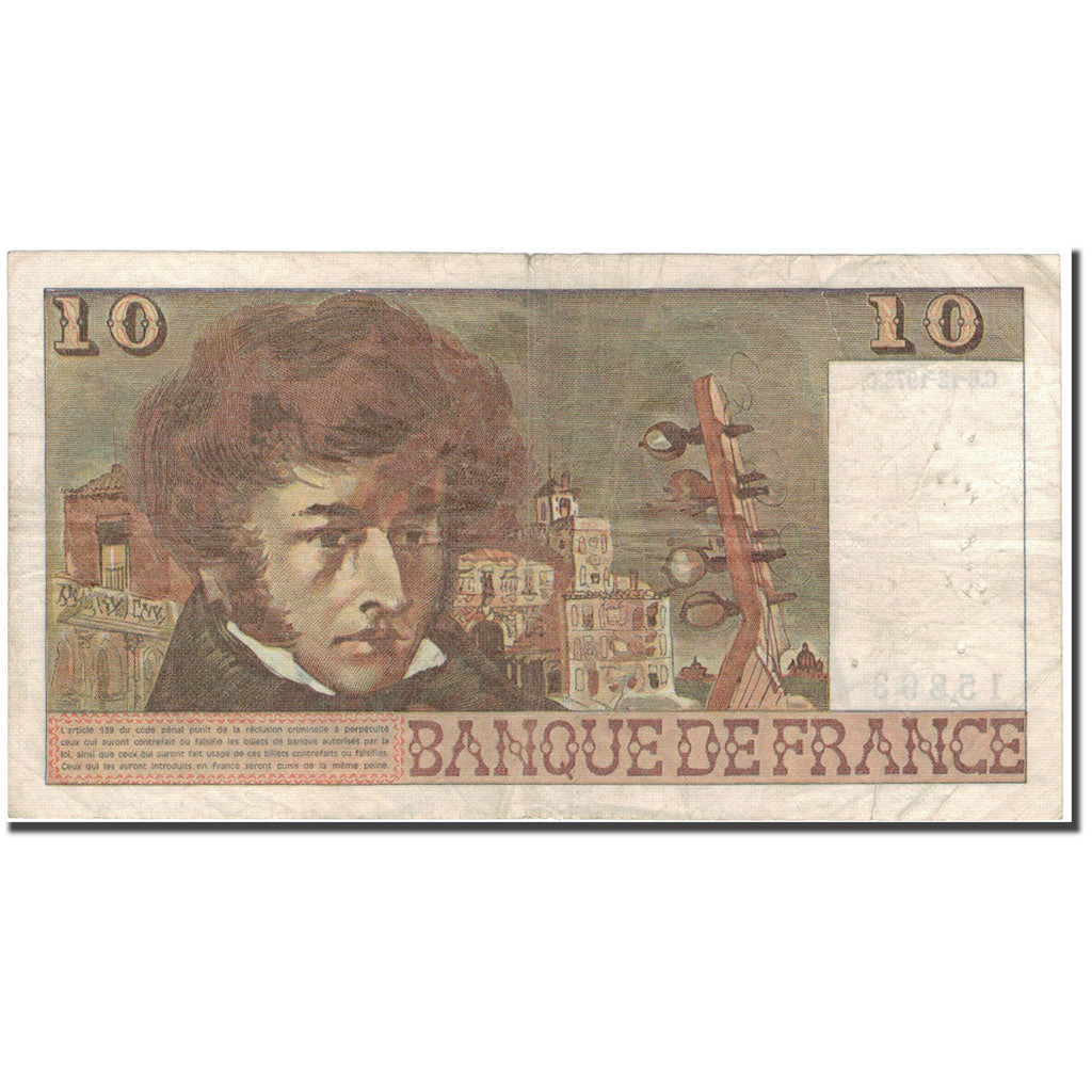 France, 10 Francs, 10 F 1972-1978 ''Berlioz'', 1973-12-06, VF(20-25)