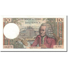 Francja, 10 Francs, Voltaire, 1972, 1972-03-02, UNC(63), Fayette:62.54, KM:147d