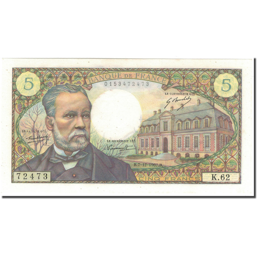 France, 5 Francs, 5 F 1966-1970 ''Pasteur'', 1967-12-07, UNC(65-70)