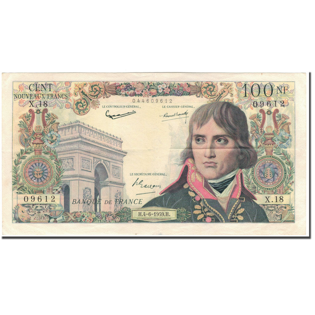 France, 100 Nouveaux Francs, 100 NF 1959-1964 ''Bonaparte'', 1959-06-04, SUP