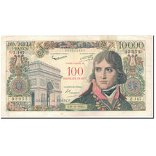 Francja, 100 Nouveaux Francs on 10,000 Francs, Bonaparte, 1958-10-30, VF(20-25)