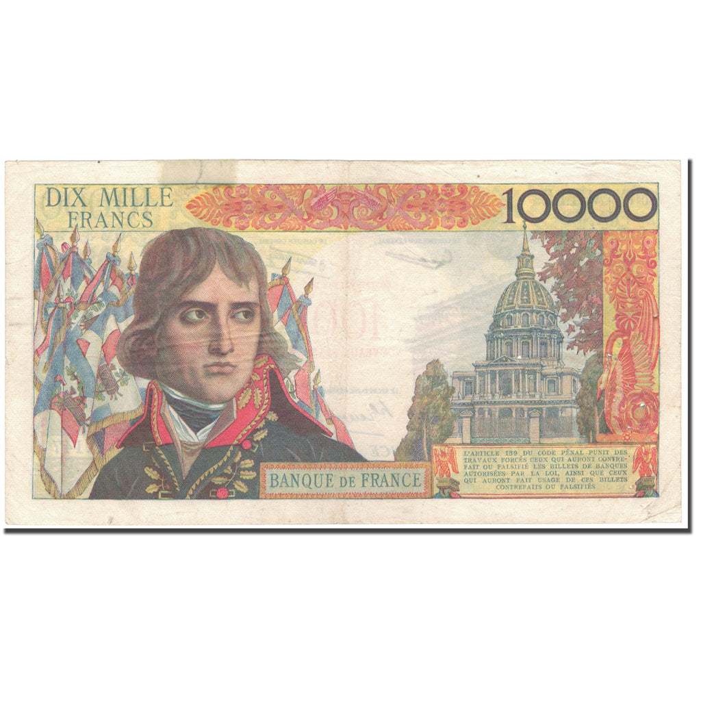 Francja, 100 Nouveaux Francs on 10,000 Francs, Bonaparte, 1958-10-30, VF(20-25)