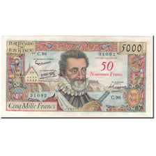 Frankreich, 50 Nouveaux Francs on 5000 Francs, 50 NF 1959-1961 ''Henri IV''