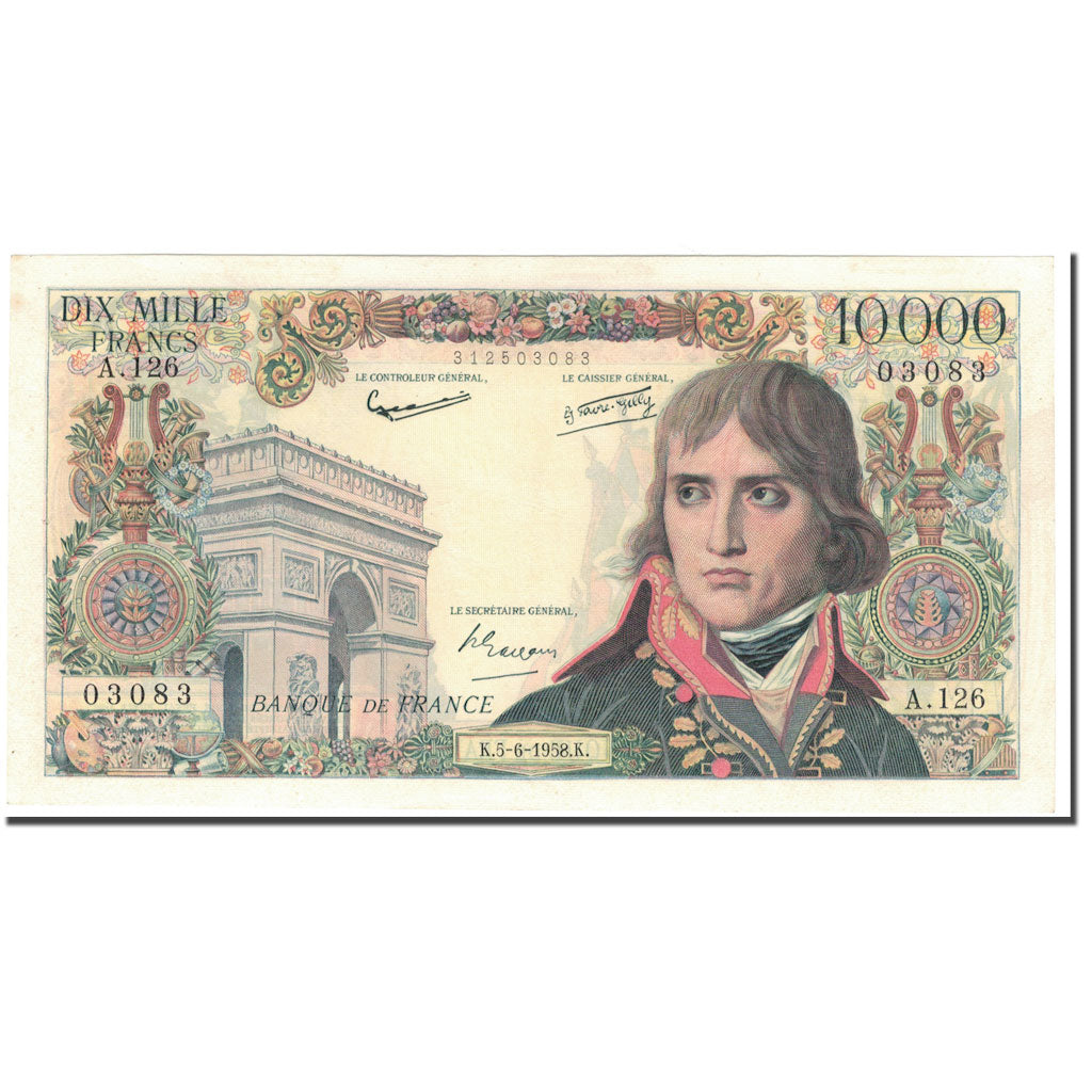 Frankreich, 10,000 Francs, 10 000 F 1955-1958 ''Bonaparte'', 1958-06-05, VZ