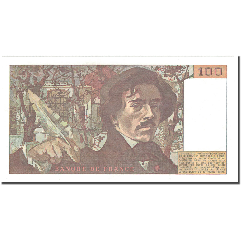 Francia, 100 Francs, 100 F 1978-1995 ''Delacroix'', 1978, FDS, Fayette:69.1d