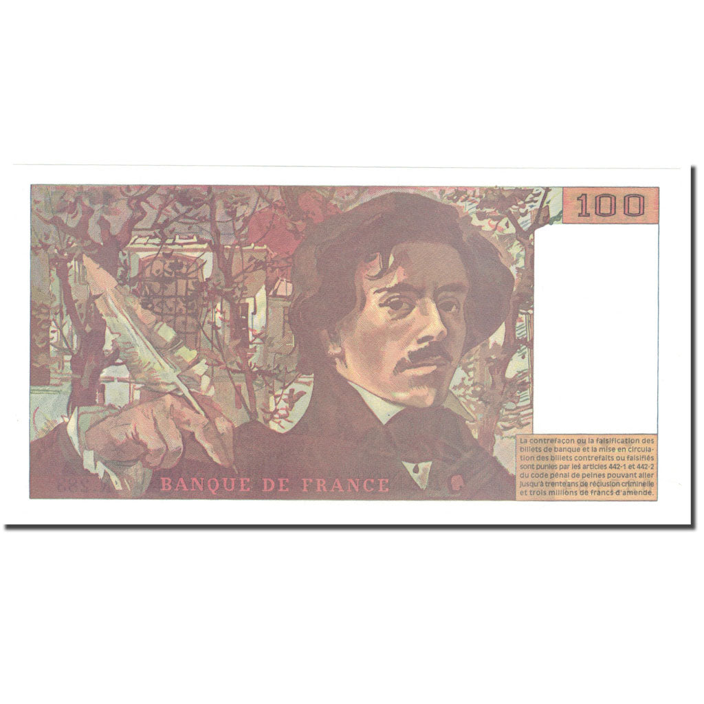 France, 100 Francs, 100 F 1978-1995 ''Delacroix'', 1994, UNC(65-70), Fayette:69