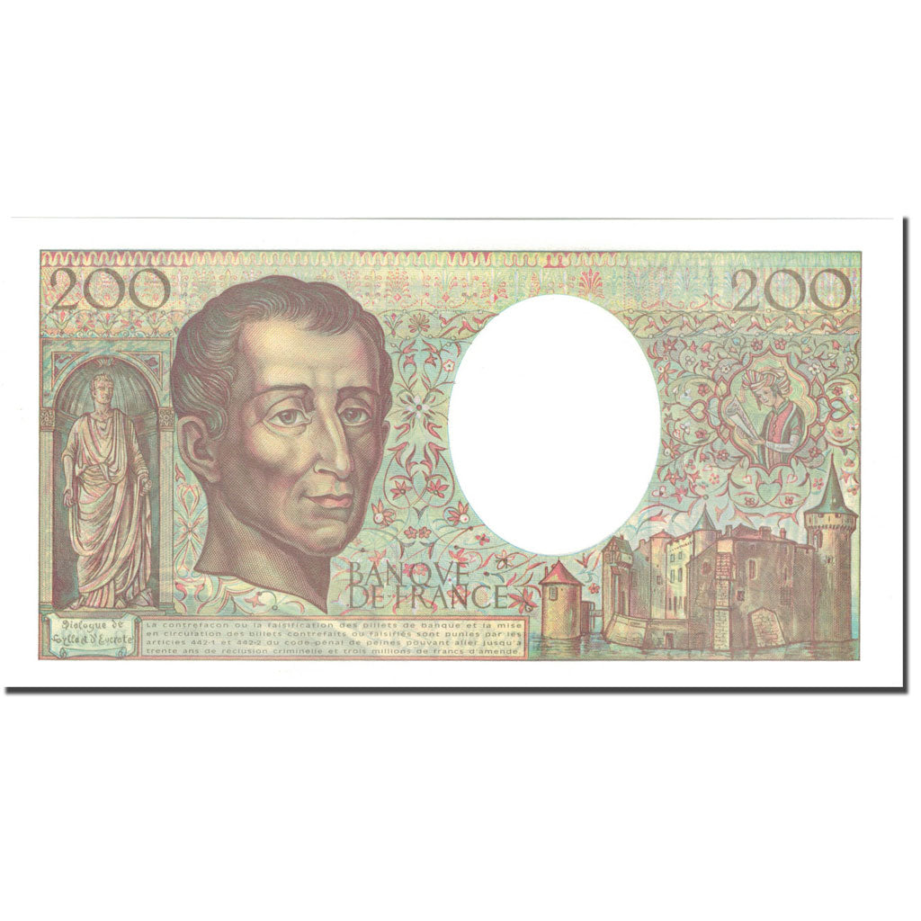 Francja, 200 Francs, Montesquieu, 1994, UNC(65-70), Fayette:70.2, KM:155a