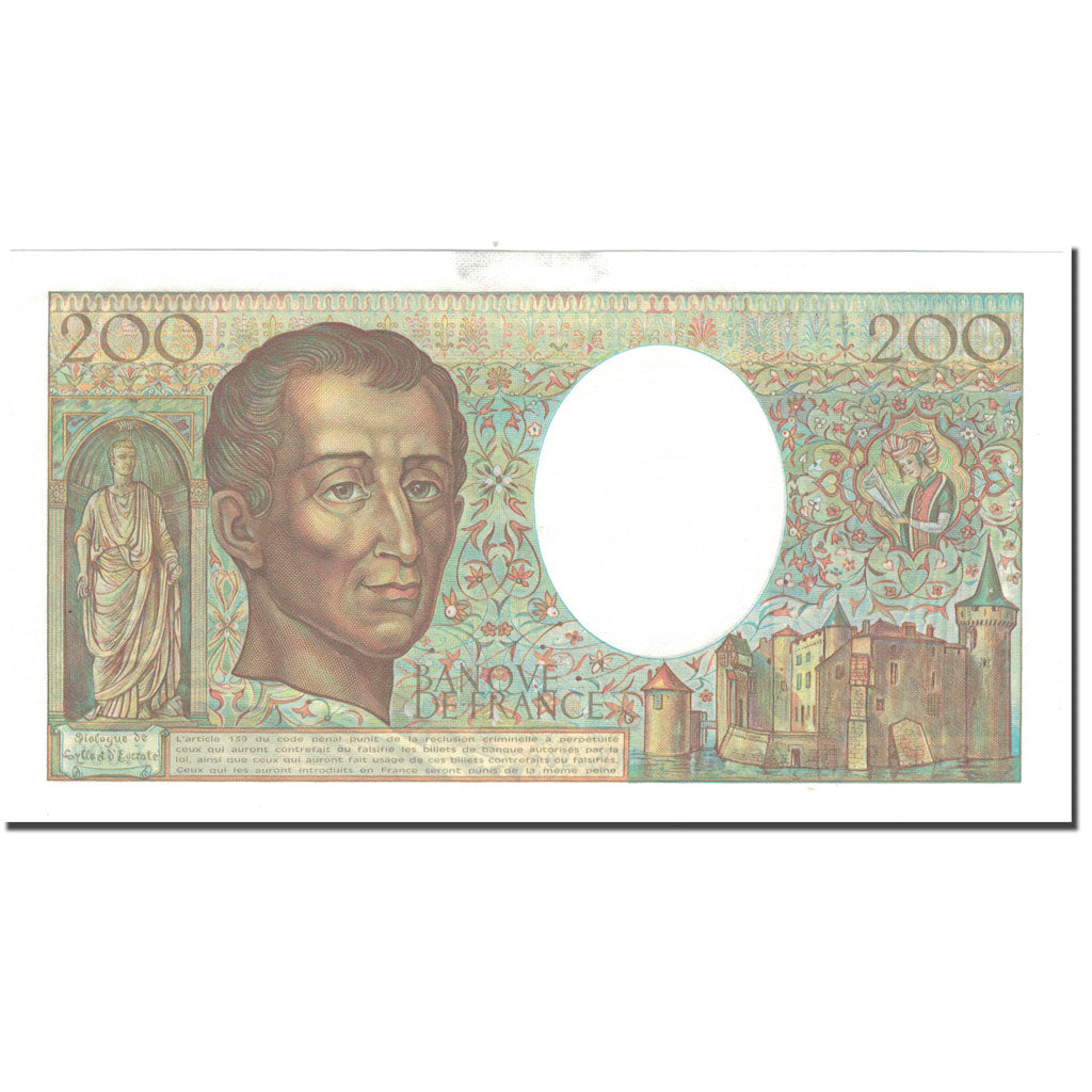 France, 200 Francs, 200 F 1981-1994 ''Montesquieu'', 1981, UNC(65-70)