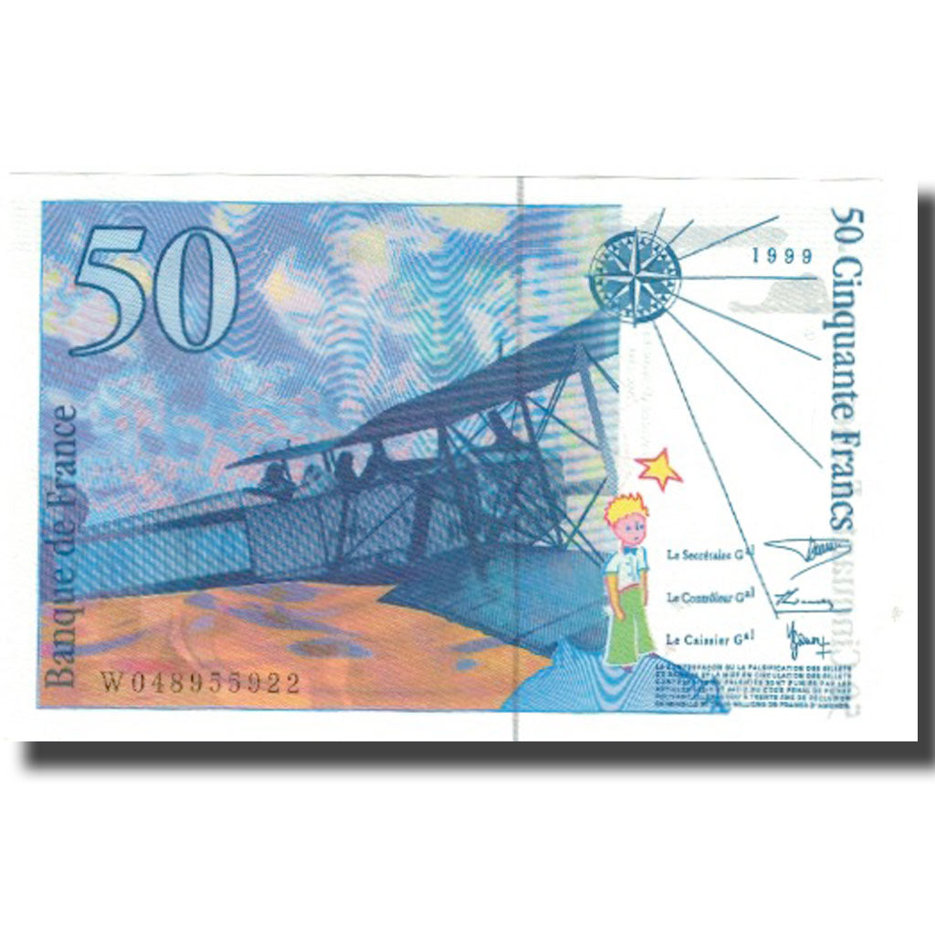 Frankrijk, 50 Francs, 50 F 1992-1999 ''St Exupéry'', 1999, NIEUW, Fayette:73.5