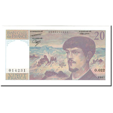 Francia, 20 Francs, 20 F 1980-1997 ''Debussy'', 1987, FDS, Fayette:66.08
