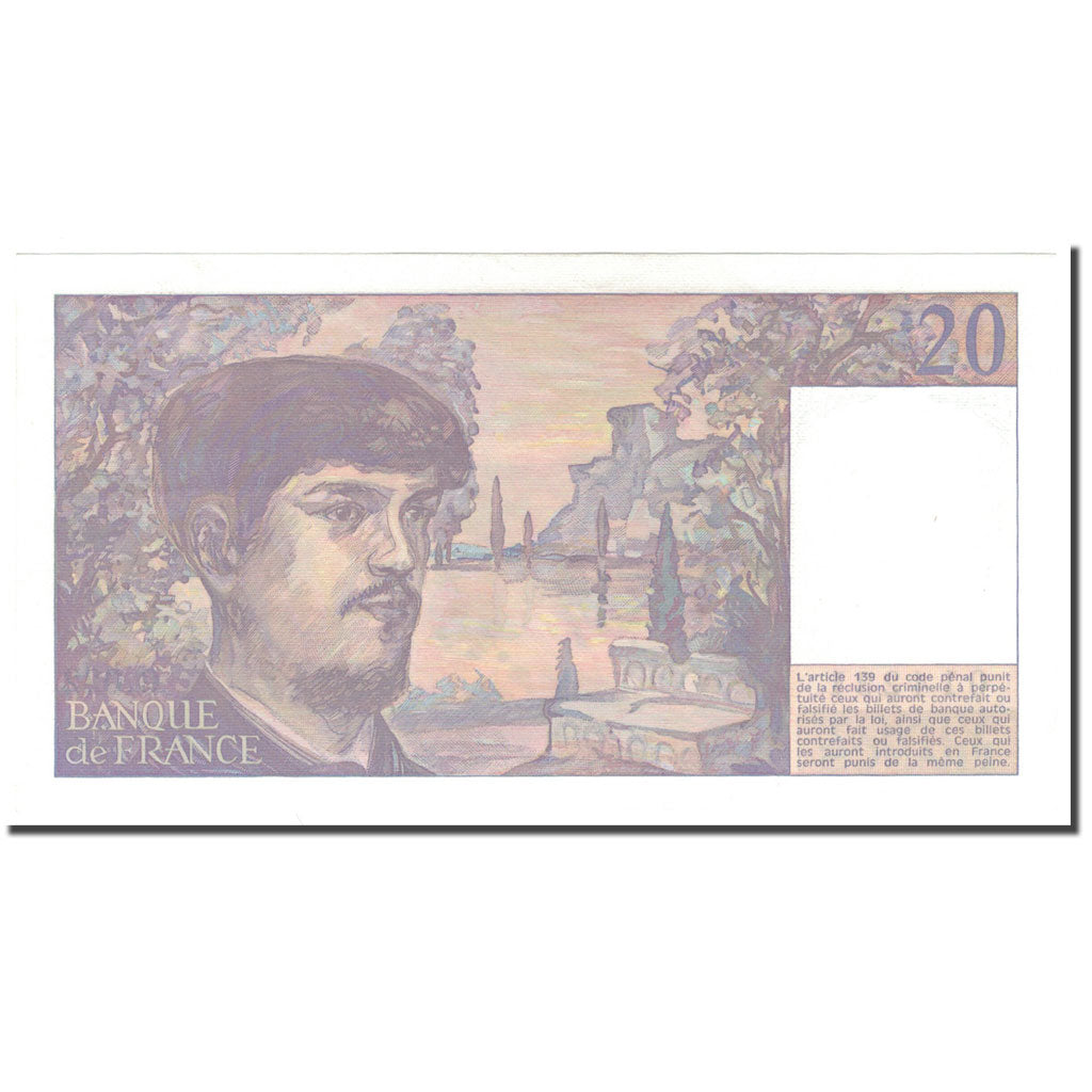 Francia, 20 Francs, 20 F 1980-1997 ''Debussy'', 1987, FDS, Fayette:66.08