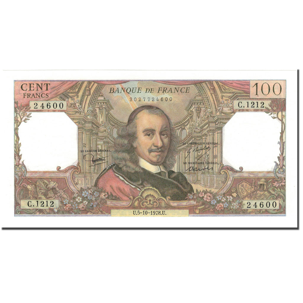 France, 100 Francs, 100 F 1964-1979 ''Corneille'', 1978-10-05, UNC(65-70)