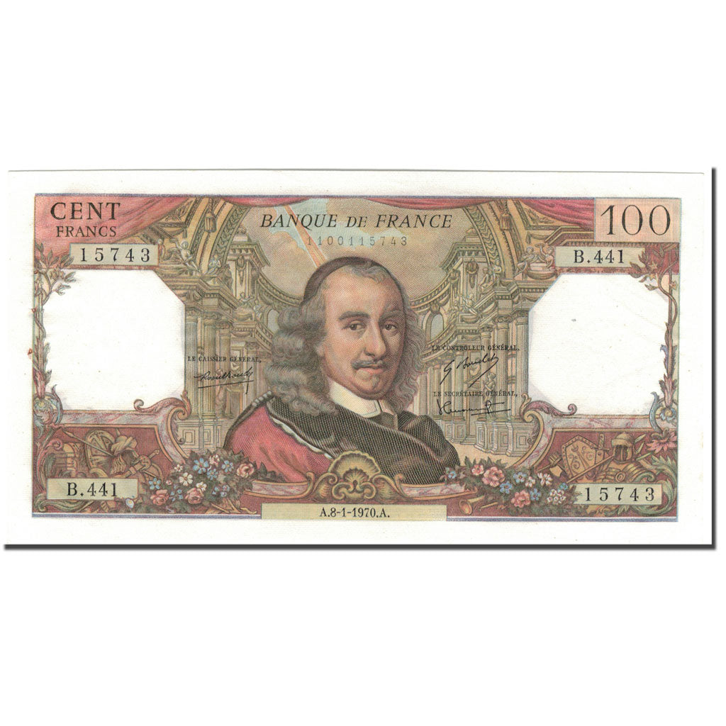 France, 100 Francs, 100 F 1964-1979 ''Corneille'', 1970-01-08, UNC(63)