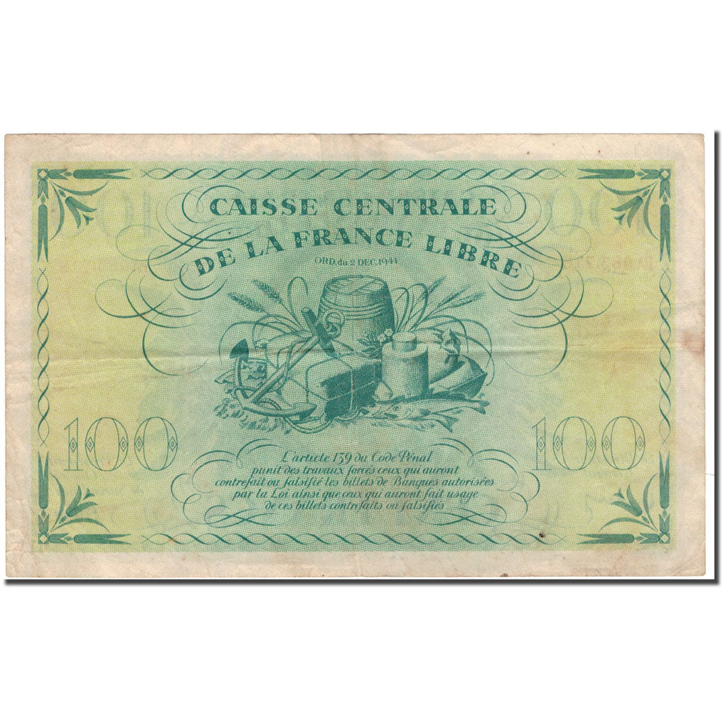 Banknote, French Equatorial Africa, 100 Francs, Undated (1941), KM:13a