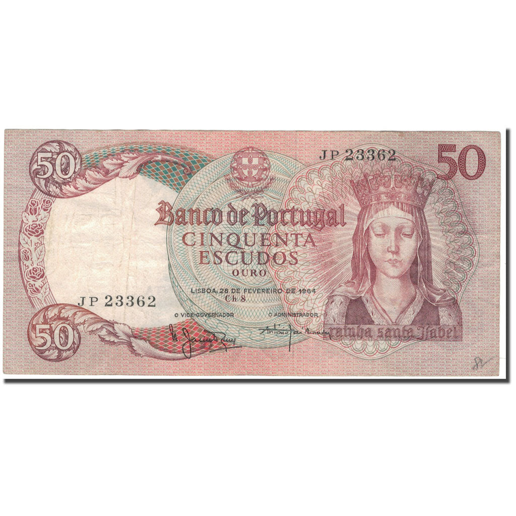 Banknote, Portugal, 50 Escudos, 1964-02-28, KM:168, VF(20-25)