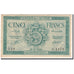 Biljet, Algerije, 5 Francs, 1942-11-16, KM:91, SUP