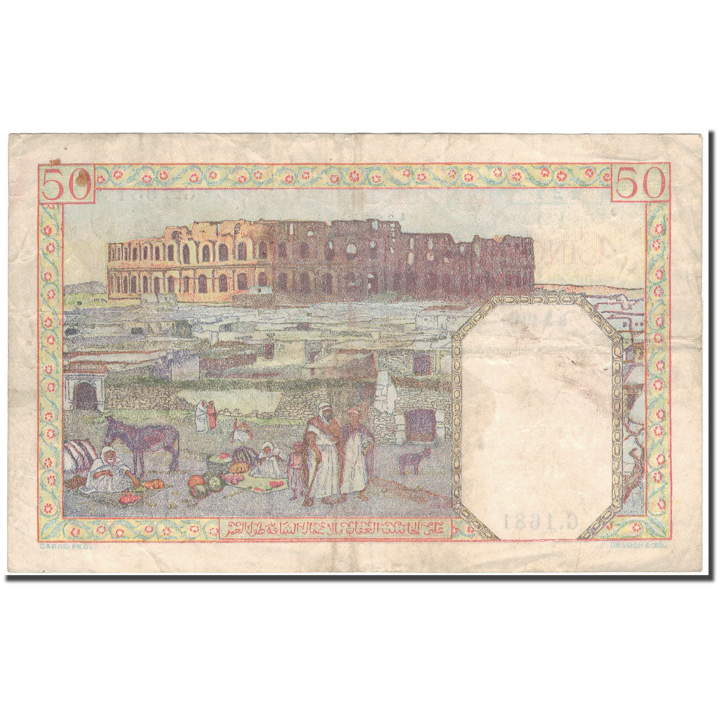 Banknote, Algeria, 50 Francs, 1945-02-02, KM:87, EF(40-45)