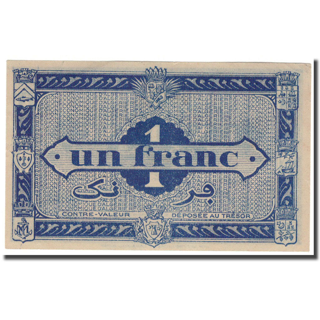 Banknote, Algeria, 1 Franc, 1944, KM:98a, UNC(65-70)