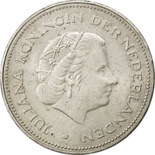 NETHERLANDS, 10 Gulden, 1970, KM #195, AU(55-58), Silver, 38, 25.02