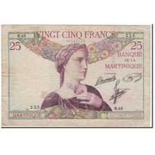 Martinique, 25 Francs, 1945, EF(40-45), KM:12
