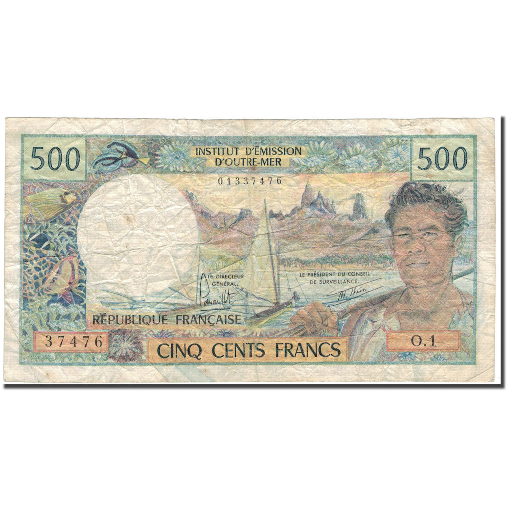 Banknote, New Caledonia, 500 Francs, 1977, KM:60b, VF(20-25)
