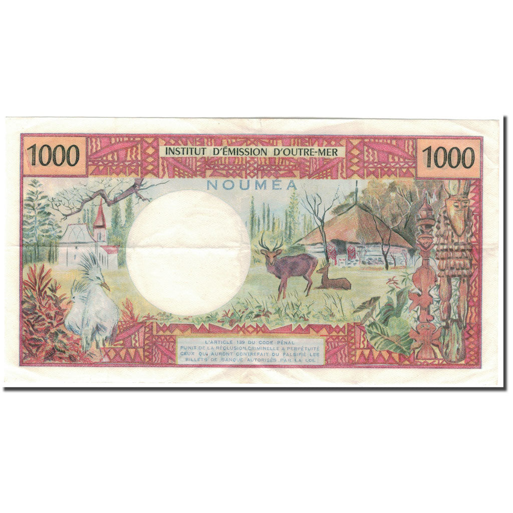 Banknote, New Caledonia, 1000 Francs, 1971, KM:64a, AU(55-58)