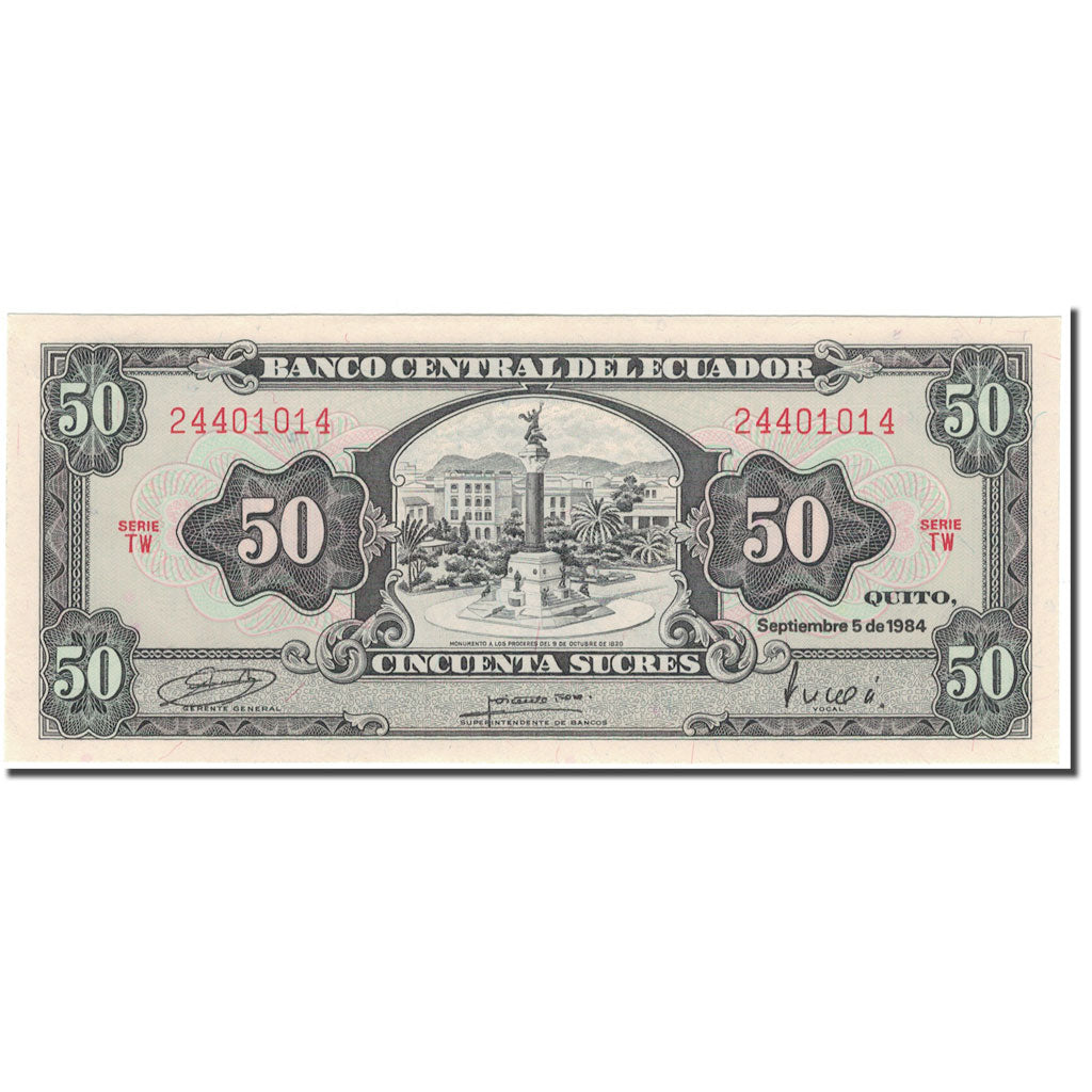 Banknote, Ecuador, 50 Sucres, 1984-09-05, KM:122a, UNC(65-70)