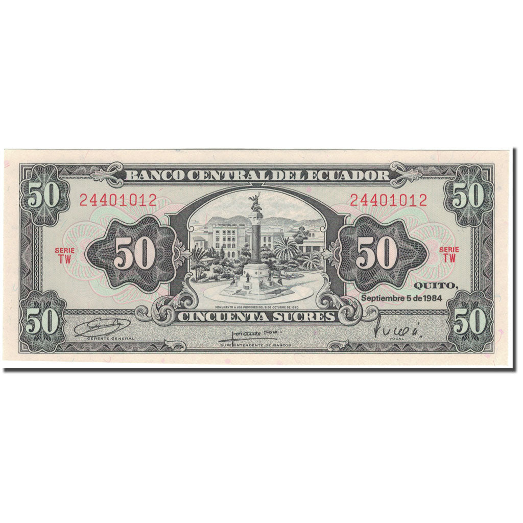 Banknote, Ecuador, 50 Sucres, 1984-09-05, KM:122a, UNC(65-70)