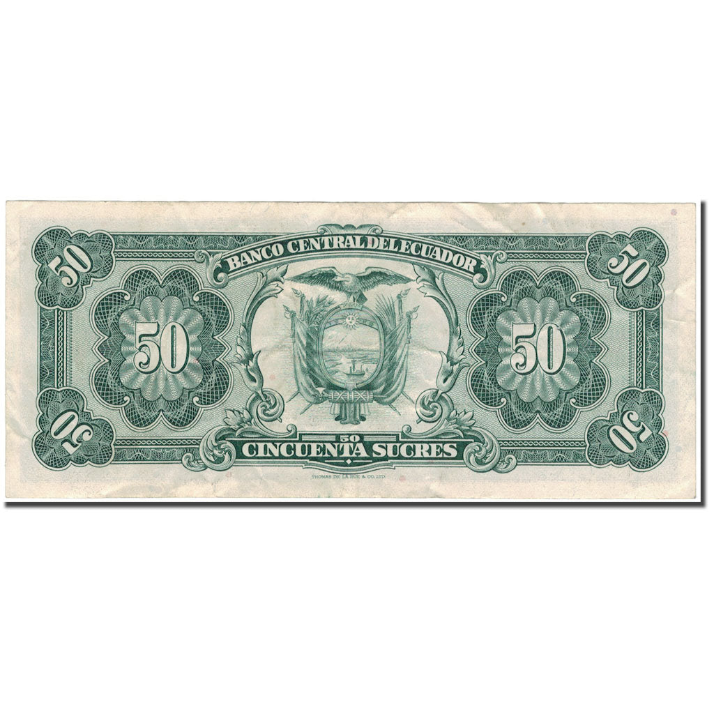 Banknote, Ecuador, 50 Sucres, 1982-08-20, KM:116e, VF(20-25)