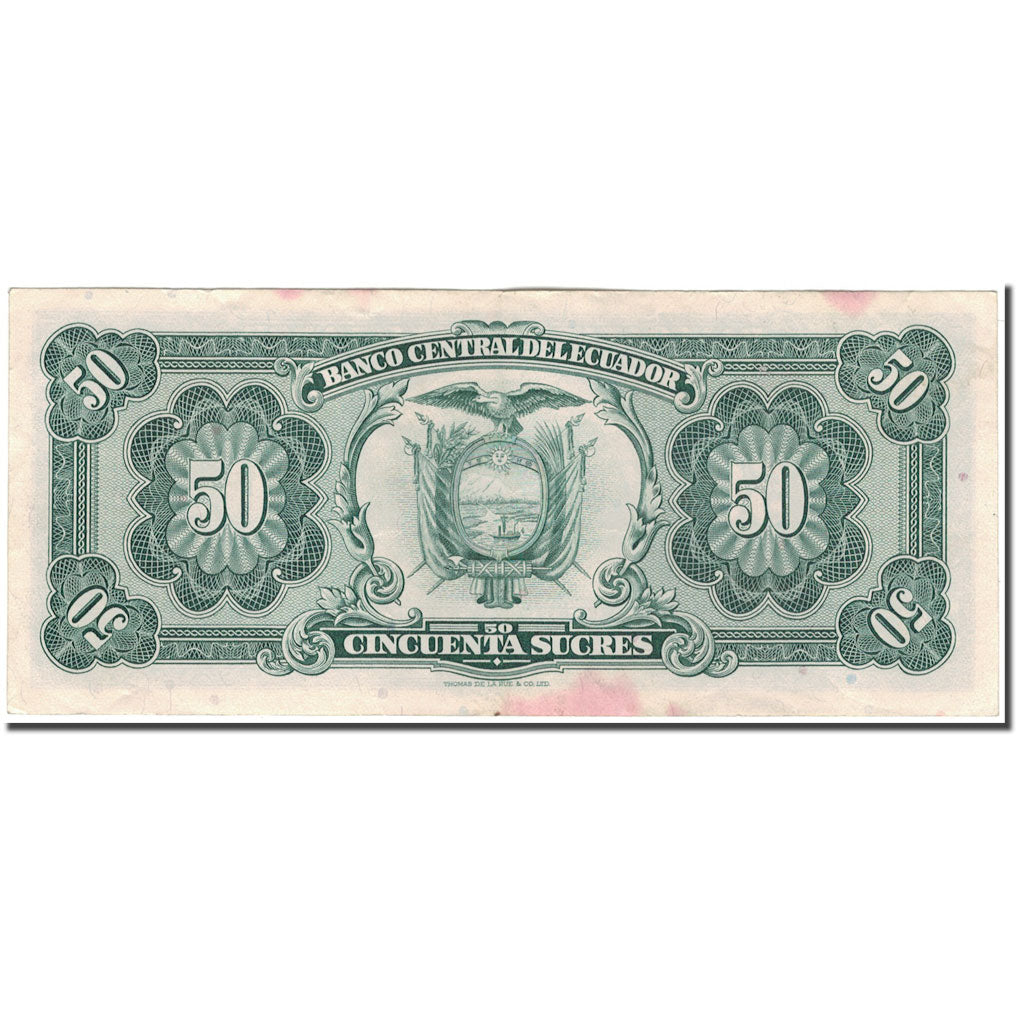 Banconote, Ecuador, 50 Sucres, 1982-08-20, KM:116e, BB