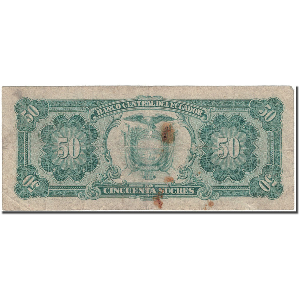 Banknote, Ecuador, 50 Sucres, 1984-09-05, KM:122a, VG(8-10)