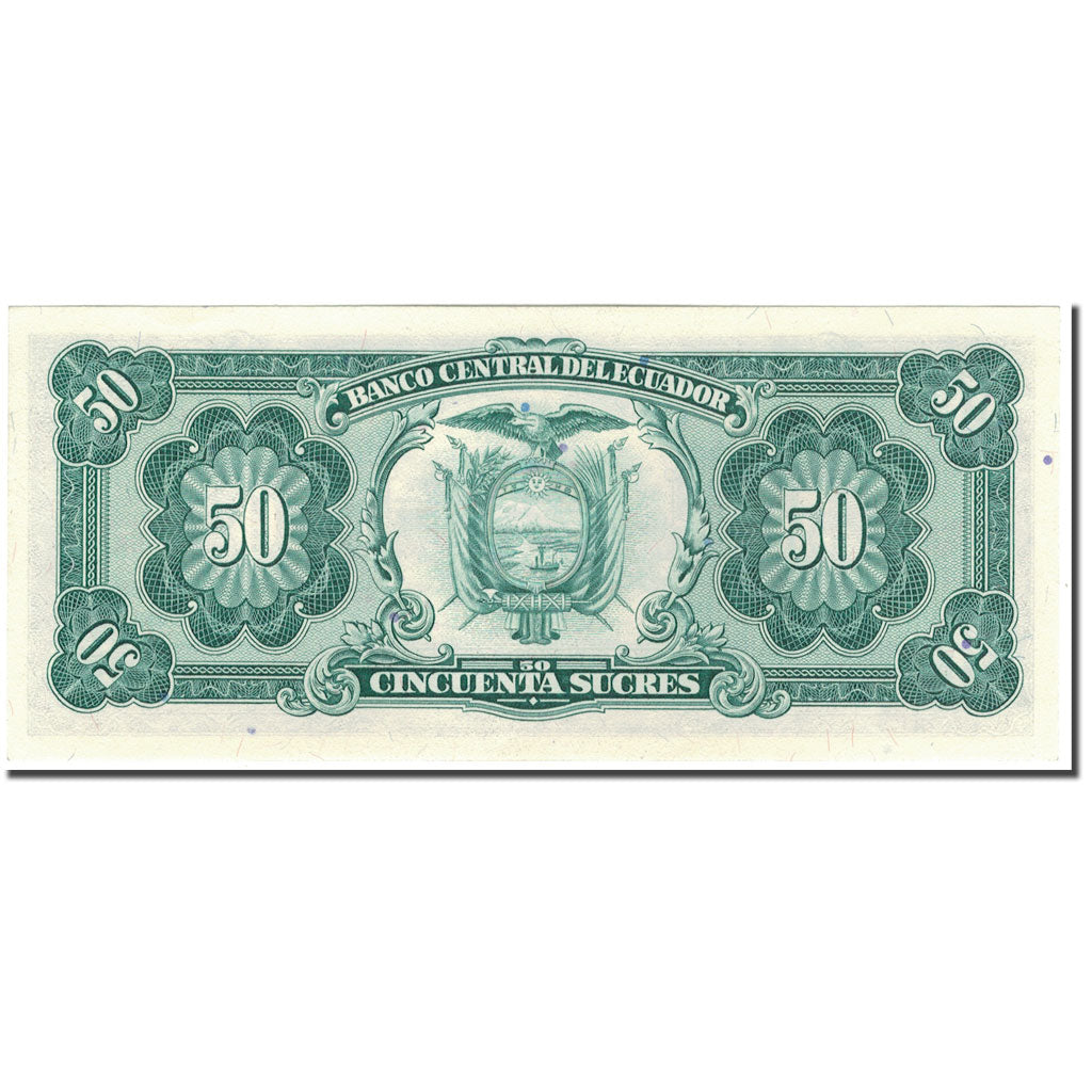 Banknote, Ecuador, 50 Sucres, 1988-11-22, KM:122a, UNC(65-70)
