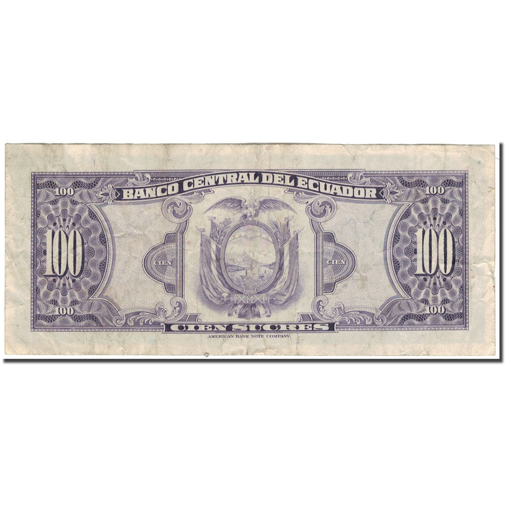 Banknote, Ecuador, 100 Sucres, 1980-02-01, KM:112a, VF(20-25)