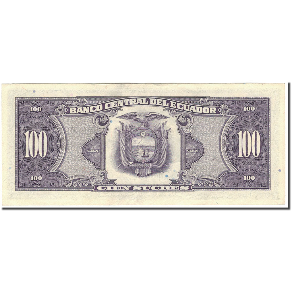 Banknote, Ecuador, 100 Sucres, 1990-04-20, KM:123, UNC(65-70)