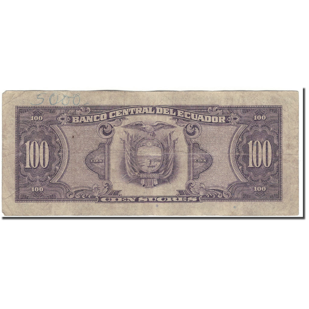 Banknote, Ecuador, 100 Sucres, 1990-04-20, KM:123, G(4-6)