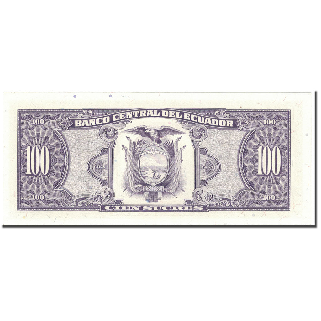 Banknote, Ecuador, 100 Sucres, 1992-3-9, KM:123Ab, UNC(65-70)