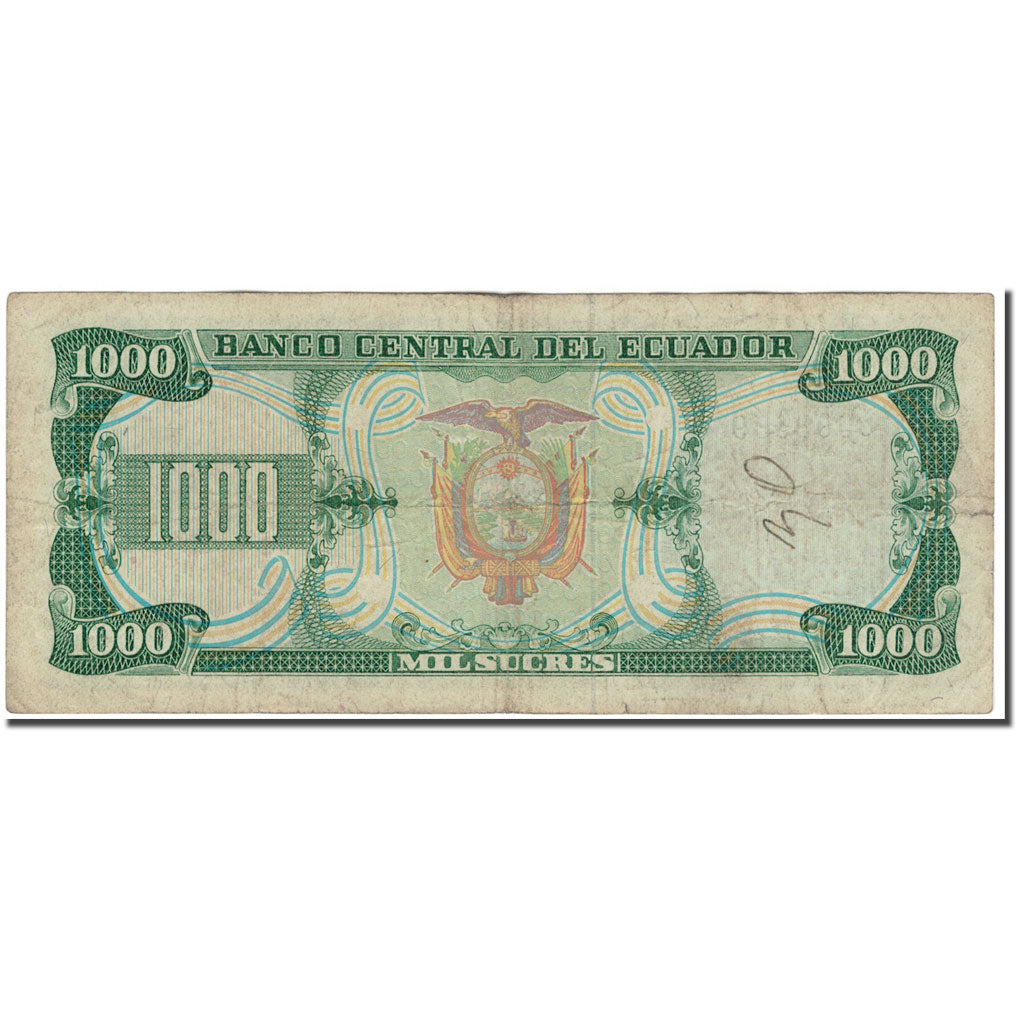 Billet, Équateur, 1000 Sucres, 1986-09-29, KM:125a, B+